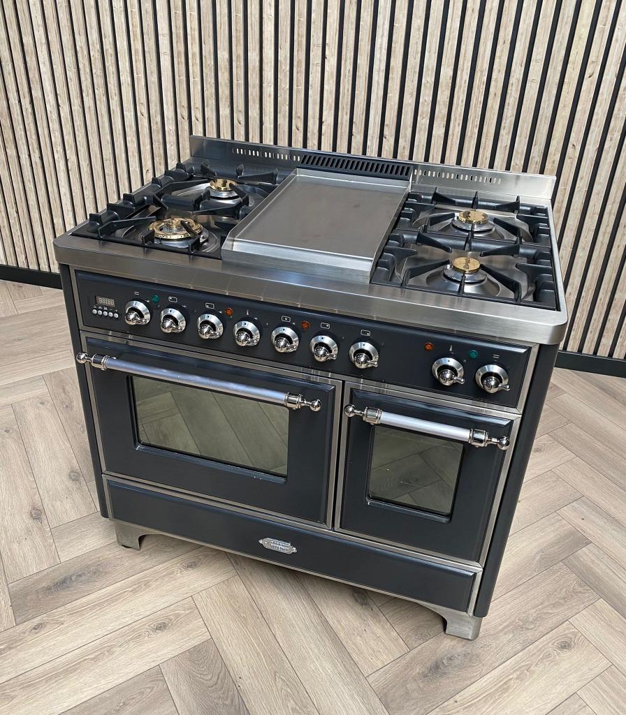 Prachtig Boretti Majestic Fornuis Gas 100cm + Frytop, Witgoed en Apparatuur, Fornuizen, 60 cm of meer, Ophalen of Verzenden, Zo goed als nieuw