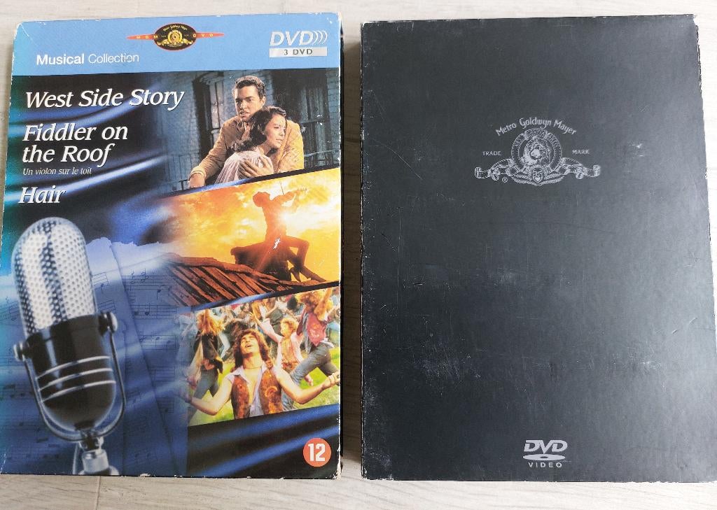 3DVD-Box West Side Story - Fiddler on the Roof - Hair, Cd's en Dvd's, Dvd's | Klassiekers, Alle leeftijden, Ophalen, Zo goed als nieuw