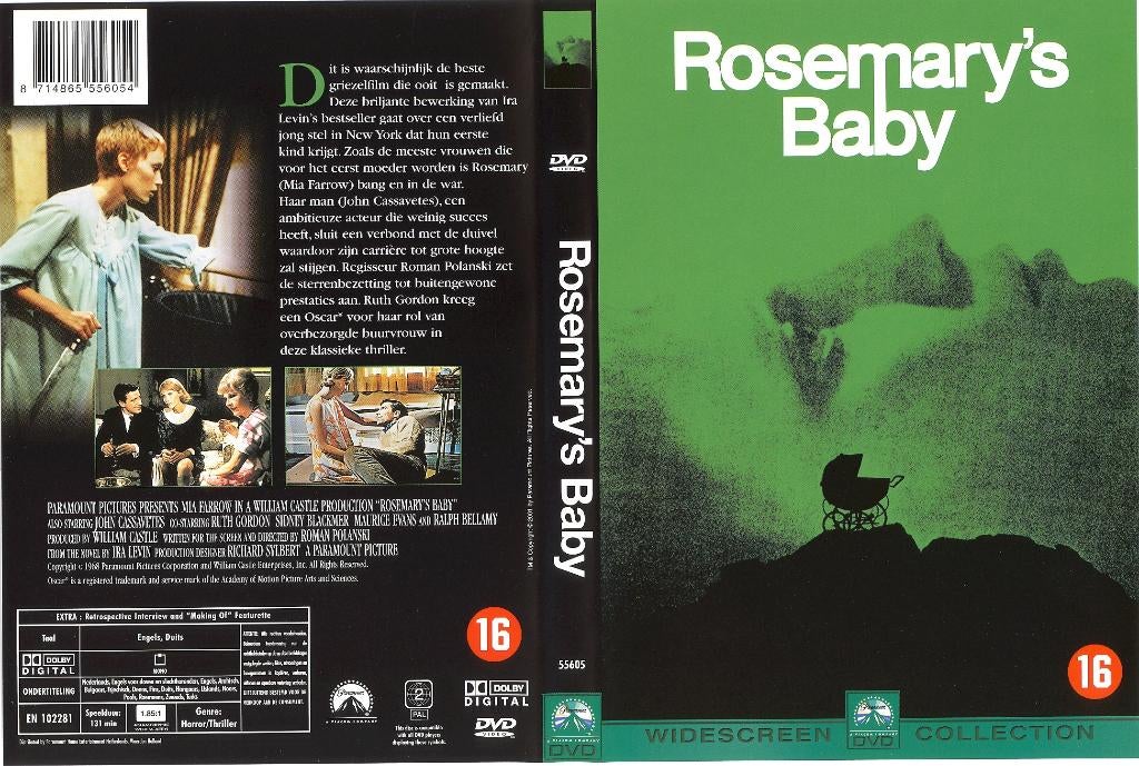 Rosemary's Baby, Vanaf 16 jaar, Ophalen of Verzenden, Zo goed als nieuw, Overige genres