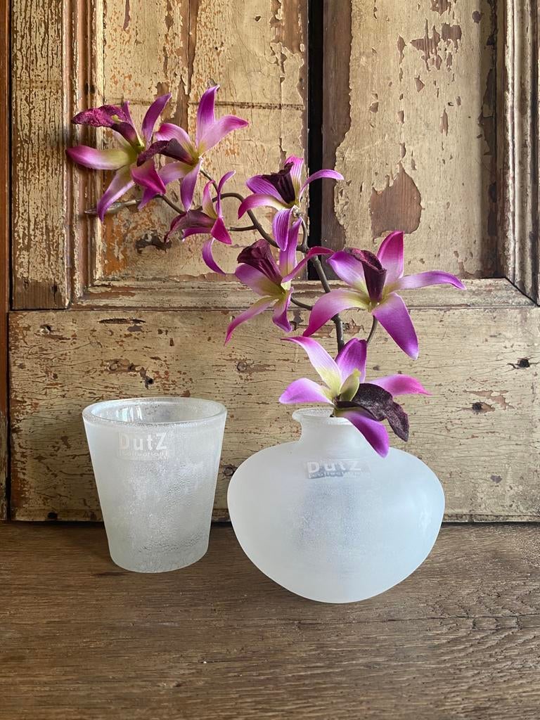 DutZ - Vaasje en Glaasje!, Wit, Ophalen of Verzenden, Minder dan 50 cm, Glas