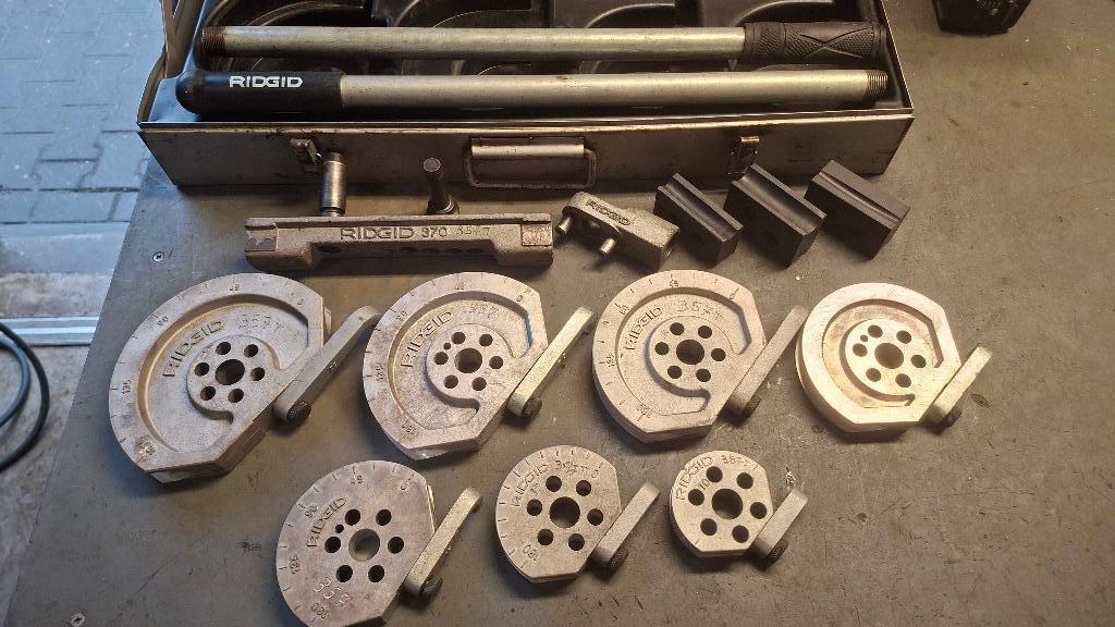 Ridgid 370 pijpenbuig set handbuigtang handtang tang, Auto diversen, Autogereedschap, ., Ophalen of Verzenden, Zo goed als nieuw