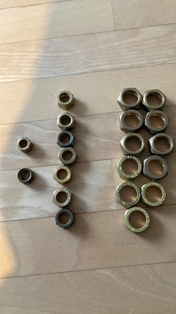 Messing knelmoeren, Ophalen of Verzenden, Nieuw, Minder dan 50 mm, Bouten of Moeren