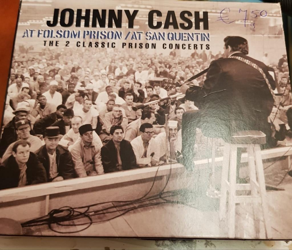 Johnny Cash - At Folsom Prison/At San Quentin CD, Ophalen of Verzenden, Zo goed als nieuw, 12 inch