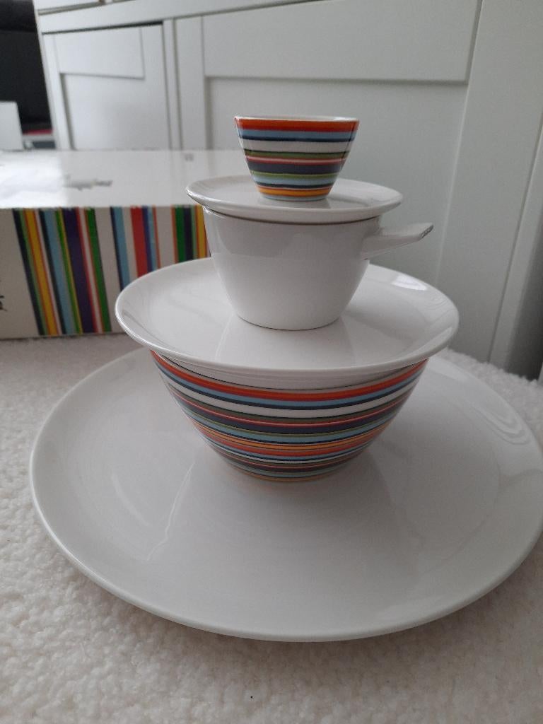 6 Delig Iittala Origo servies nieuw in doos, Ophalen, Nieuw, Porselein, Overige stijlen