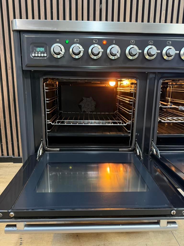 Luxe Boretti Majestic Fornuis antraciet (Gratis bezorgen), 5258sh, Ophalen of Verzenden, Zo goed als nieuw, Energieklasse A of zuiniger