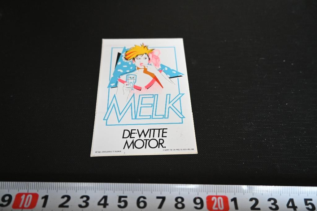 sticker MELK De witte motor, Verzamelen, Stickers, Zo goed als nieuw, Ophalen