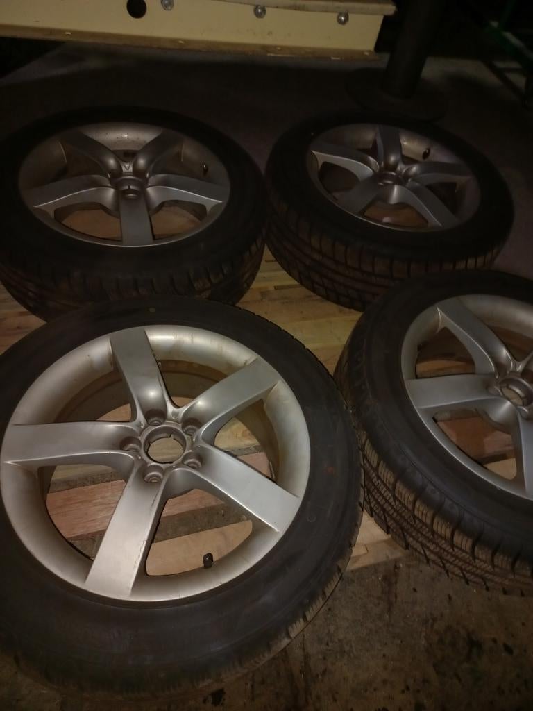 Lichtmetalen Velgen met Winterbanden 205/55 R16, Auto-onderdelen, Banden en Velgen, Gebruikt, Banden en Velgen, Personenwagen