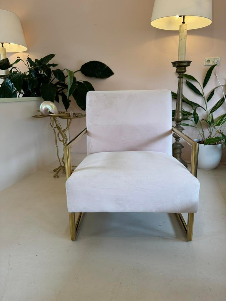 Kare Design Art Deco Fauteuil, Huis en Inrichting, Fauteuils, Ophalen, 75 tot 100 cm, Zo goed als nieuw, Stof