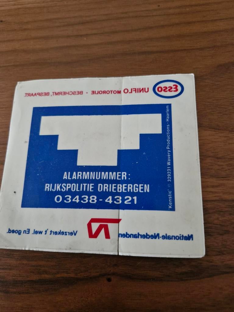5713 Oude Rijspolitie Driebergen Reclame Sticker, Ophalen of Verzenden