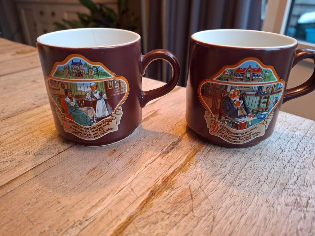  Vintage Douwe Egberts mokken Villeroy & Boch – Freule Stans, Ophalen of Verzenden, Gebruikt