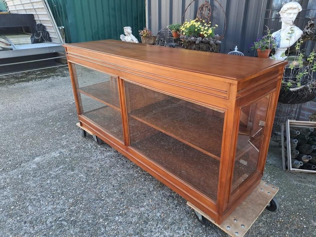 -Klassieke toonbank, vitrinekast, dressoir, afm. 200x50m en, Ophalen, Zo goed als nieuw, 25 tot 50 cm, Minder dan 100 cm