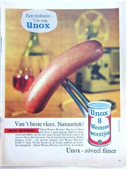 4 vintage advertenties reclames Unox 1962-64 Zoveel fijner, Verzamelen, Ophalen of Verzenden, Gebruikt, Overige typen