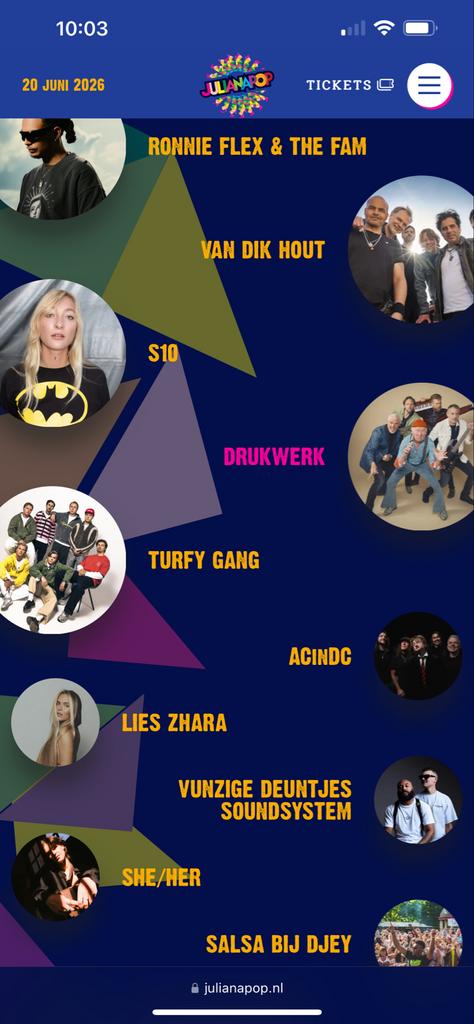 Julianapop tickets, Drie personen of meer