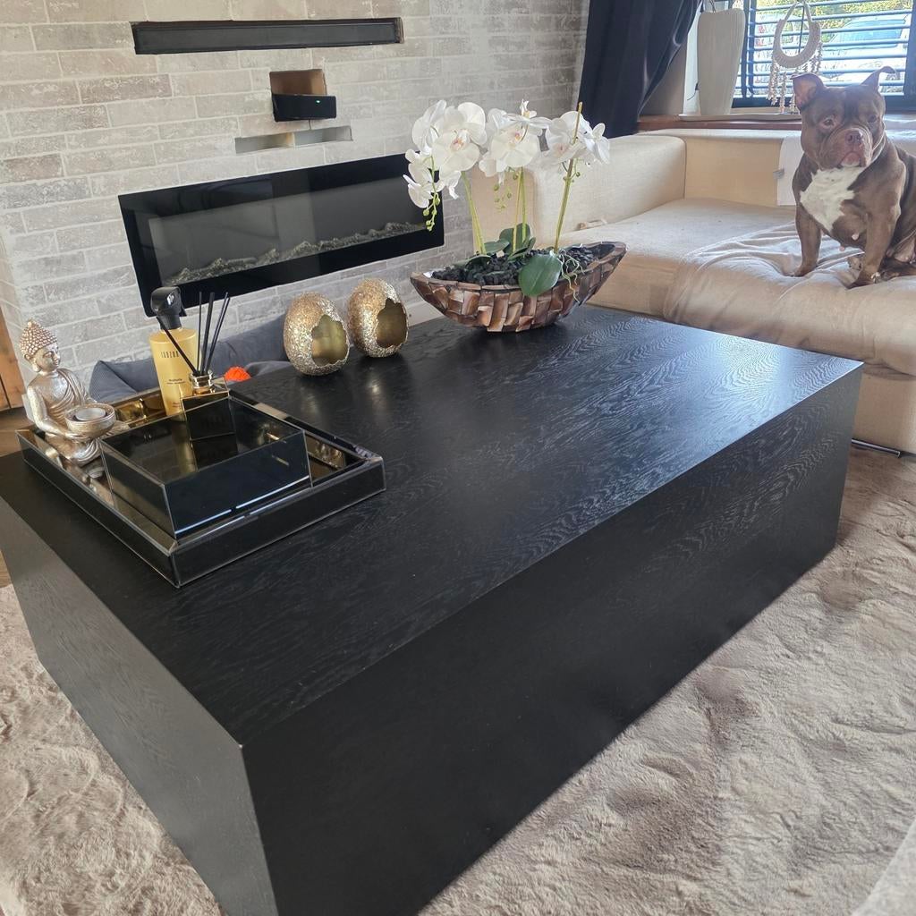 Eric Kuster Stijl Bloktafel - Gebruikt, Huis en Inrichting, Tafels | Salontafels, Ophalen, 100 tot 150 cm, Vierkant, Zo goed als nieuw