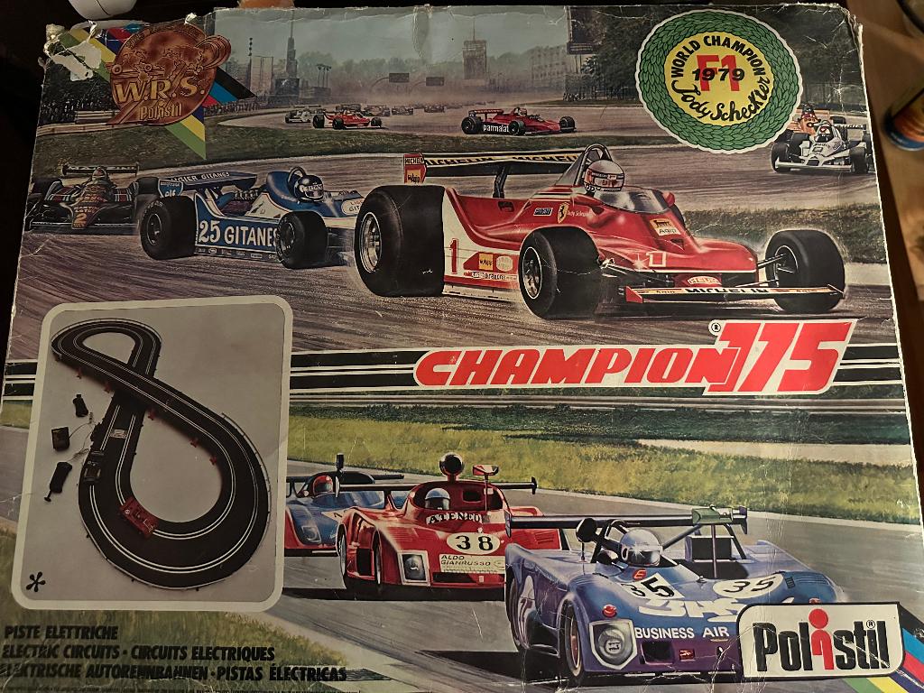 POLISTIL racebaan 1979 Champion 175 Jody Scheckter, Kinderen en Baby's, Speelgoed | Racebanen, Zelf te bouwen, Elektrisch, Ophalen