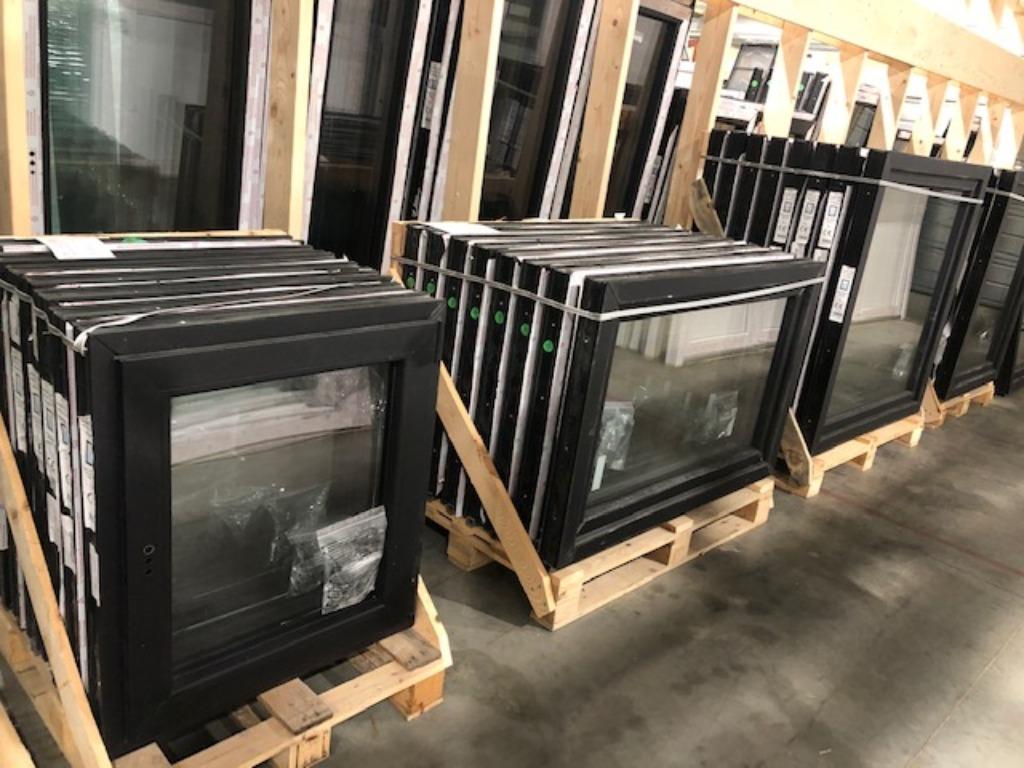 ramen, kozijnen, schuifpuien deuren, schuifraam zwart 9005, Doe-het-zelf en Verbouw, Kozijnen en Schuifpuien, 75 tot 150 cm, Kunststof