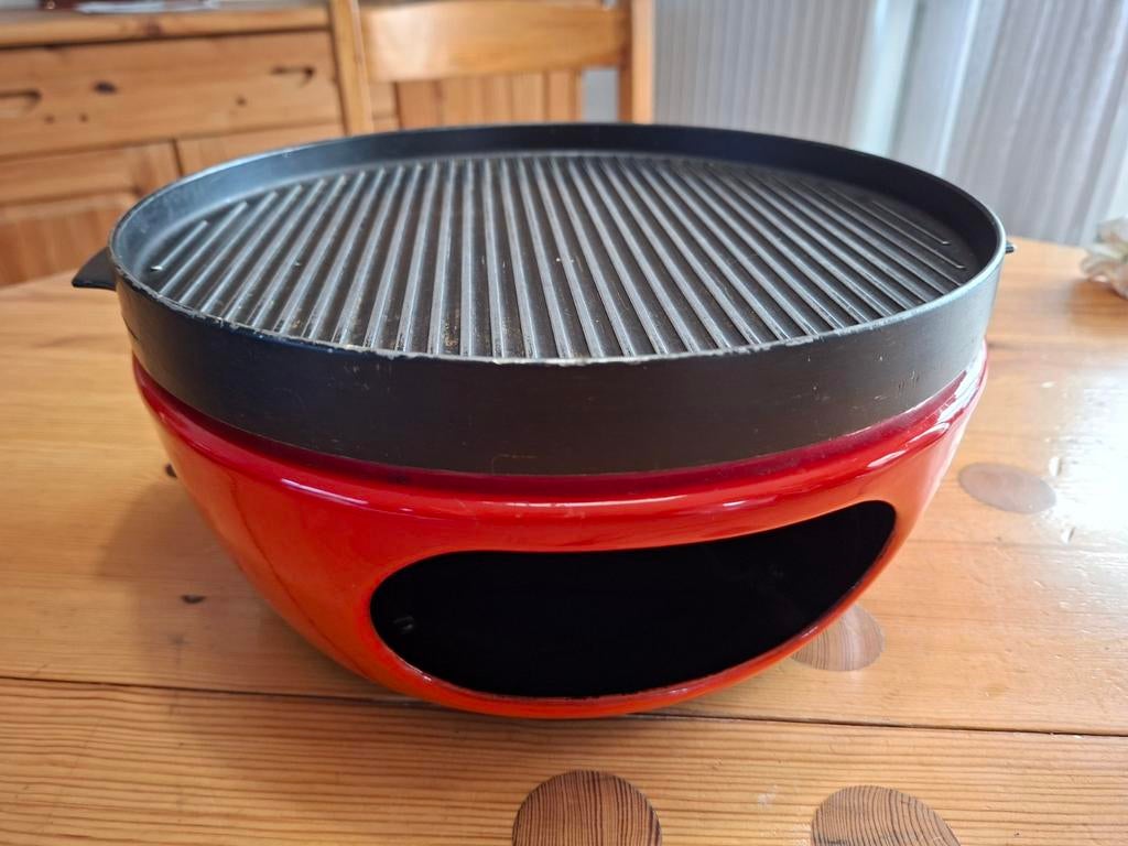 Vintage rood/ oranje gourmetset. BRAUN & KELMMER, Ophalen