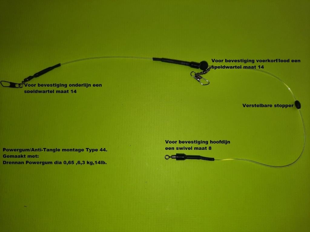 Powergum/feeder montage type 44 ook free-running 5st €14,00, Watersport en Boten, Hengelsport | Witvissen, Verzenden, Werphengel
