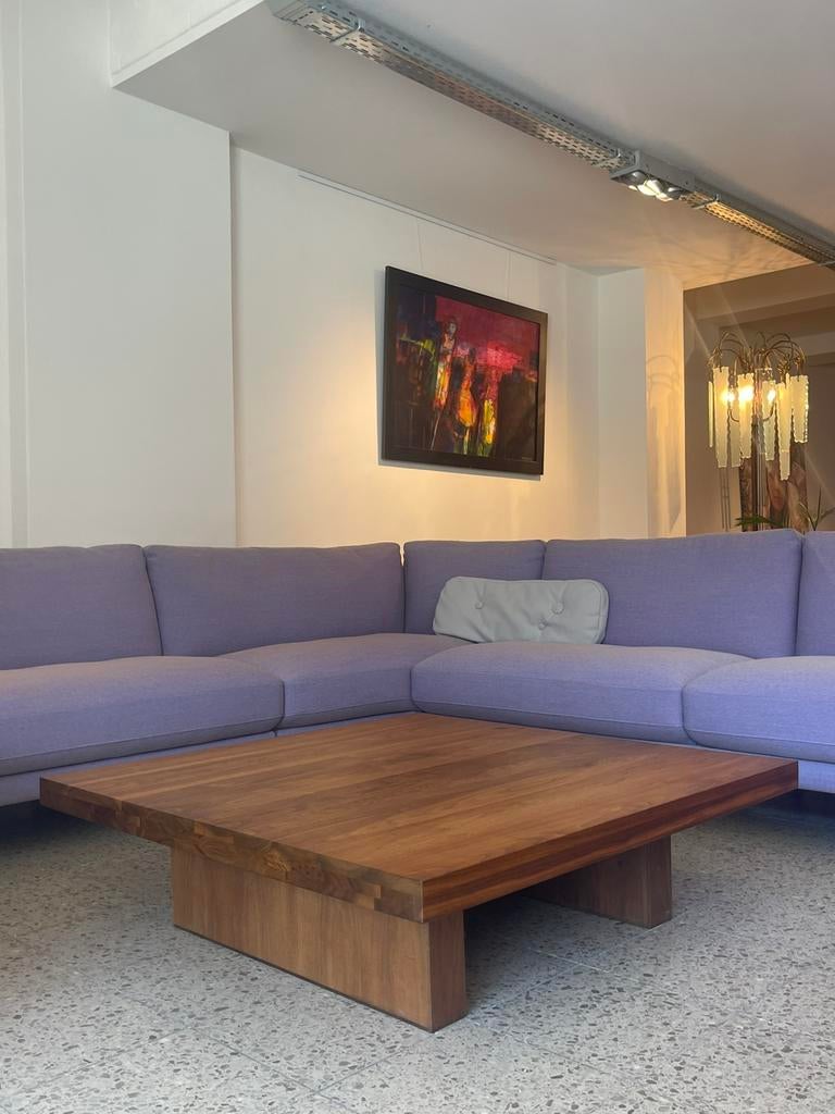 Salontafel Sapura massief notenhout, Ophalen, Zo goed als nieuw, 100 tot 150 cm
