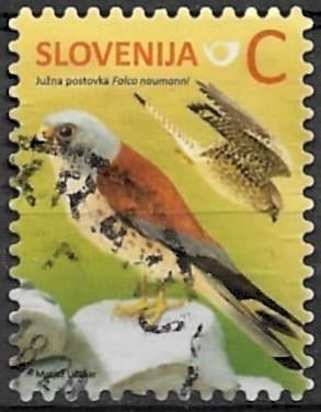Slovenië 2014 mi.1061A roofvogel KLEINE TORENVALK nom. C, Verzenden, Overige landen, Gestempeld