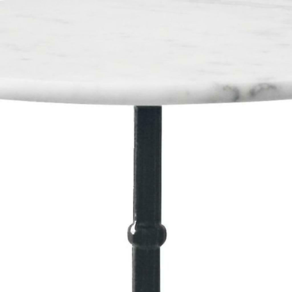 Marmer tafel met gietijzeren onderstel Ø 60 x 72 cm tafels, Ophalen of Verzenden, Nieuw, Rond