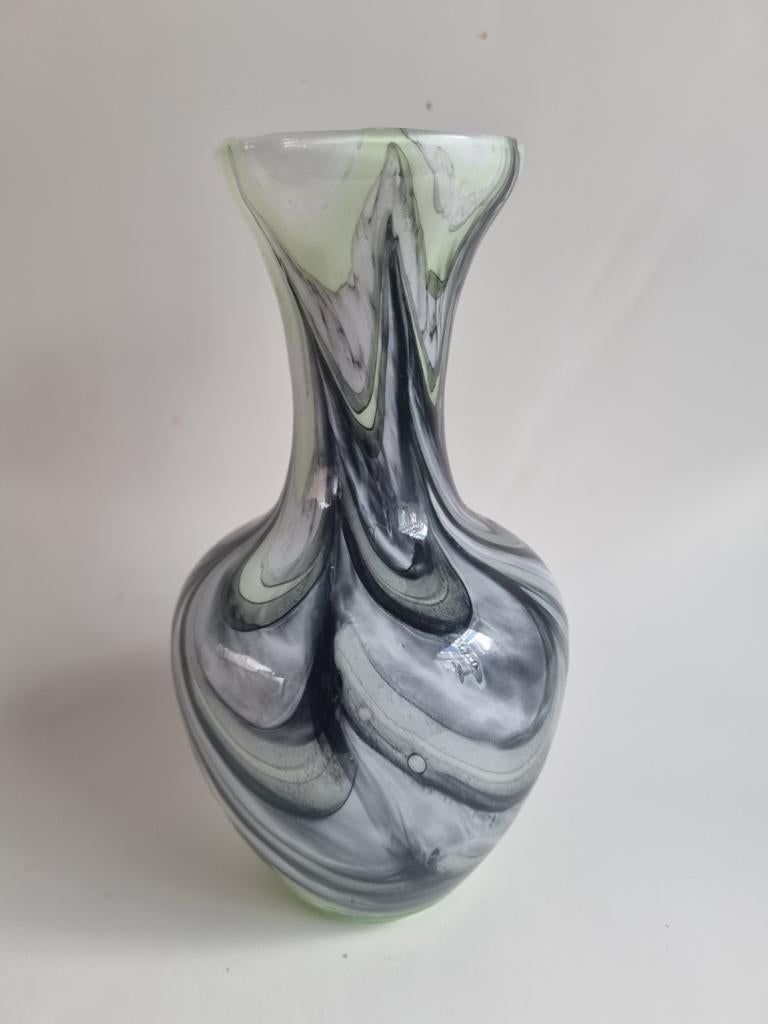Murano Vaas, Jaren 50, Gemarmerd Glas, Ophalen of Verzenden