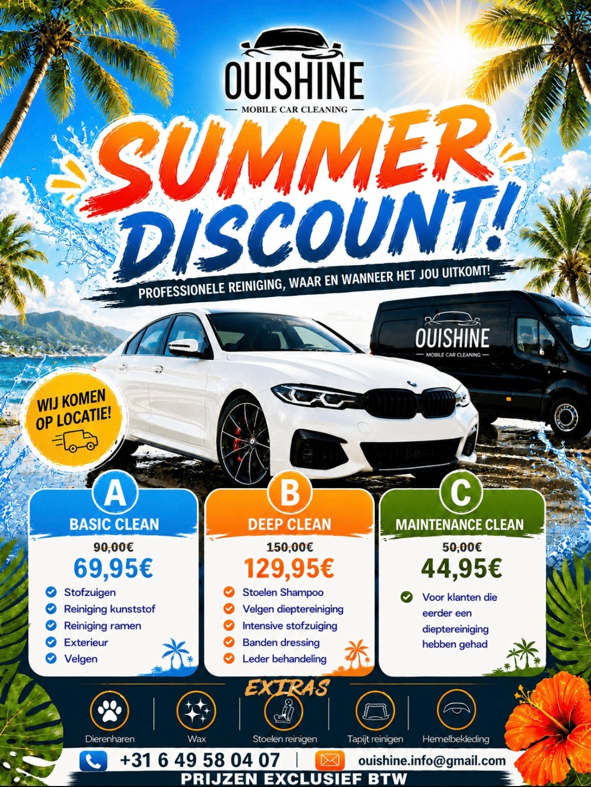 Auto Schoonmaak!, Diensten en Vakmensen, Auto en Motor | Poetsers en Wassers, Geurverwijdering