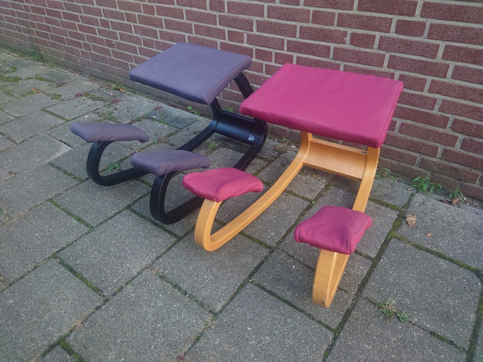 Stokke balansstoel - 2 stuks, Huis en Inrichting, Ophalen, Gebruikt, Blauw, Bureaustoel