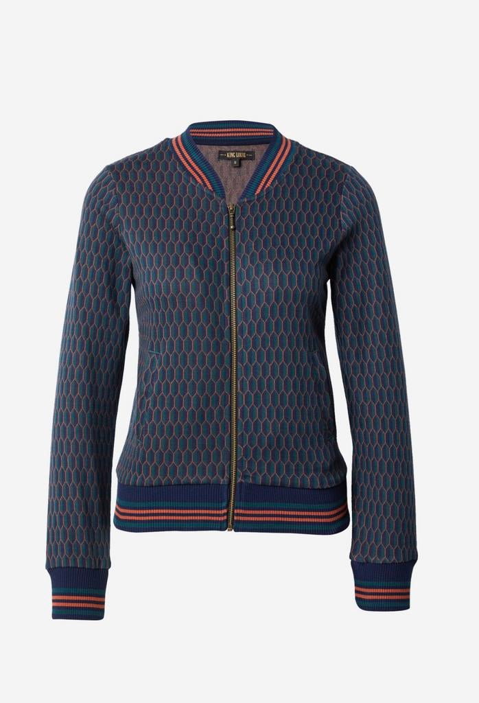 King louie tussenjas ‘Bessie’ nieuw, Kleding | Dames, Jassen | Zomer, Ophalen of Verzenden, Nieuw, Maat 42/44 (L), Blauw