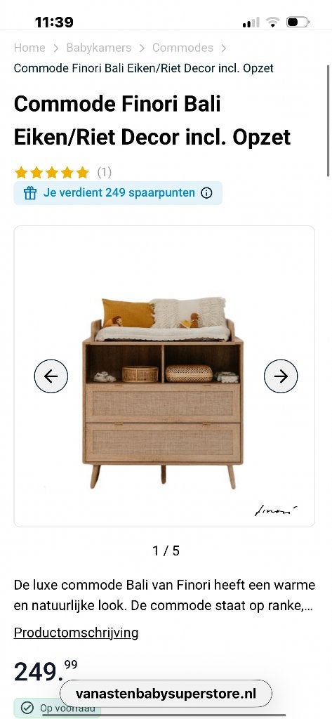 Commode bali rotan, Ophalen, Gebruikt, 70 cm of meer, 105 cm of meer