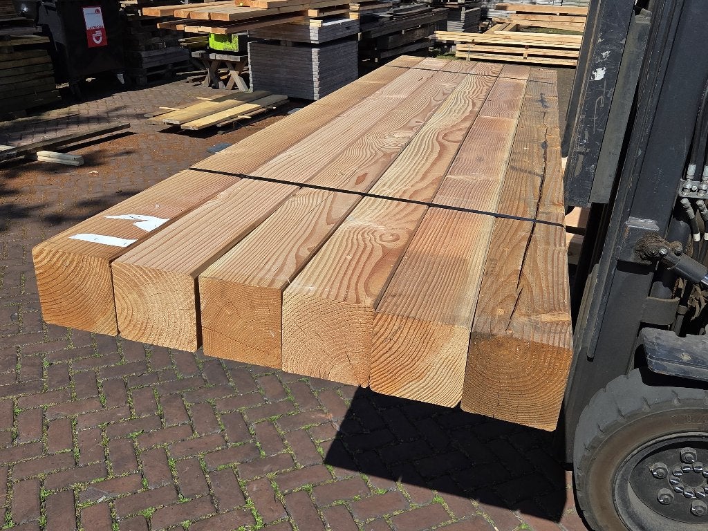 6 Douglas palen geschaafd 14x14 cm / 3.00 m lang  - nr: TB11, Ophalen, Nieuw, 250 cm of meer, Palen