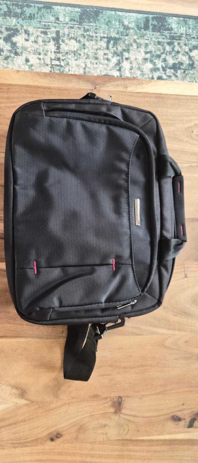 Samsonite Zwarte laptoptas met schouderband - 15 inch, Computers en Software, Ophalen of Verzenden, 14 inch, Zo goed als nieuw