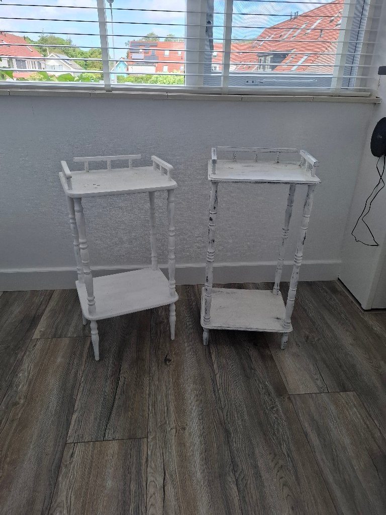 leuke brocante bijzettafeltjes, Huis en Inrichting, Ophalen, Minder dan 55 cm, Gebruikt, Brocante/landelijk