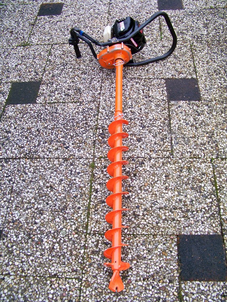 Honda M240H éénmans grondboor met 100 mm boor en verlengstuk, Ophalen, Zo goed als nieuw, Grondboor, Honda