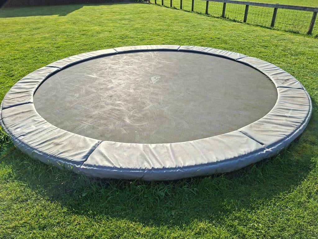 Trampoline 430cm incl bekisting, Ophalen, Gebruikt