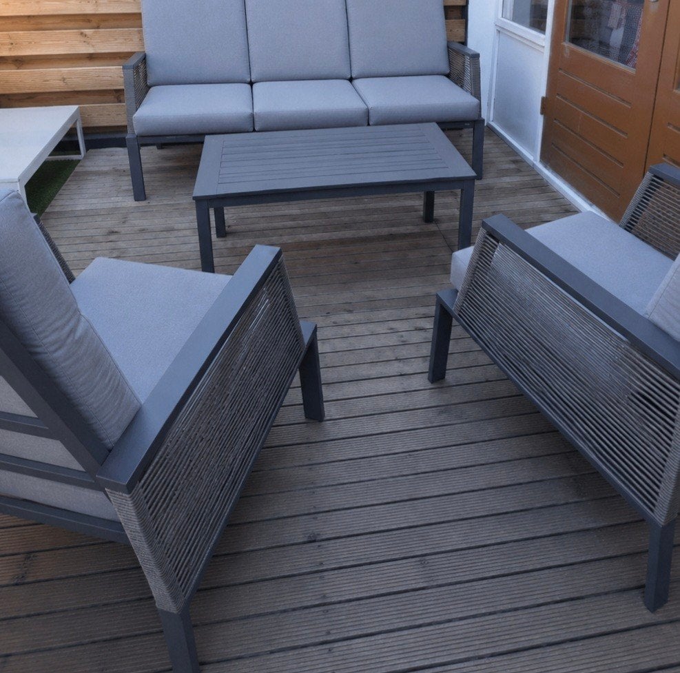 Luxe Loungeset alluminium., Tuin en Terras, Tuinsets en Loungesets, 5 zitplaatsen, Aluminium, Ophalen of Verzenden, Loungeset