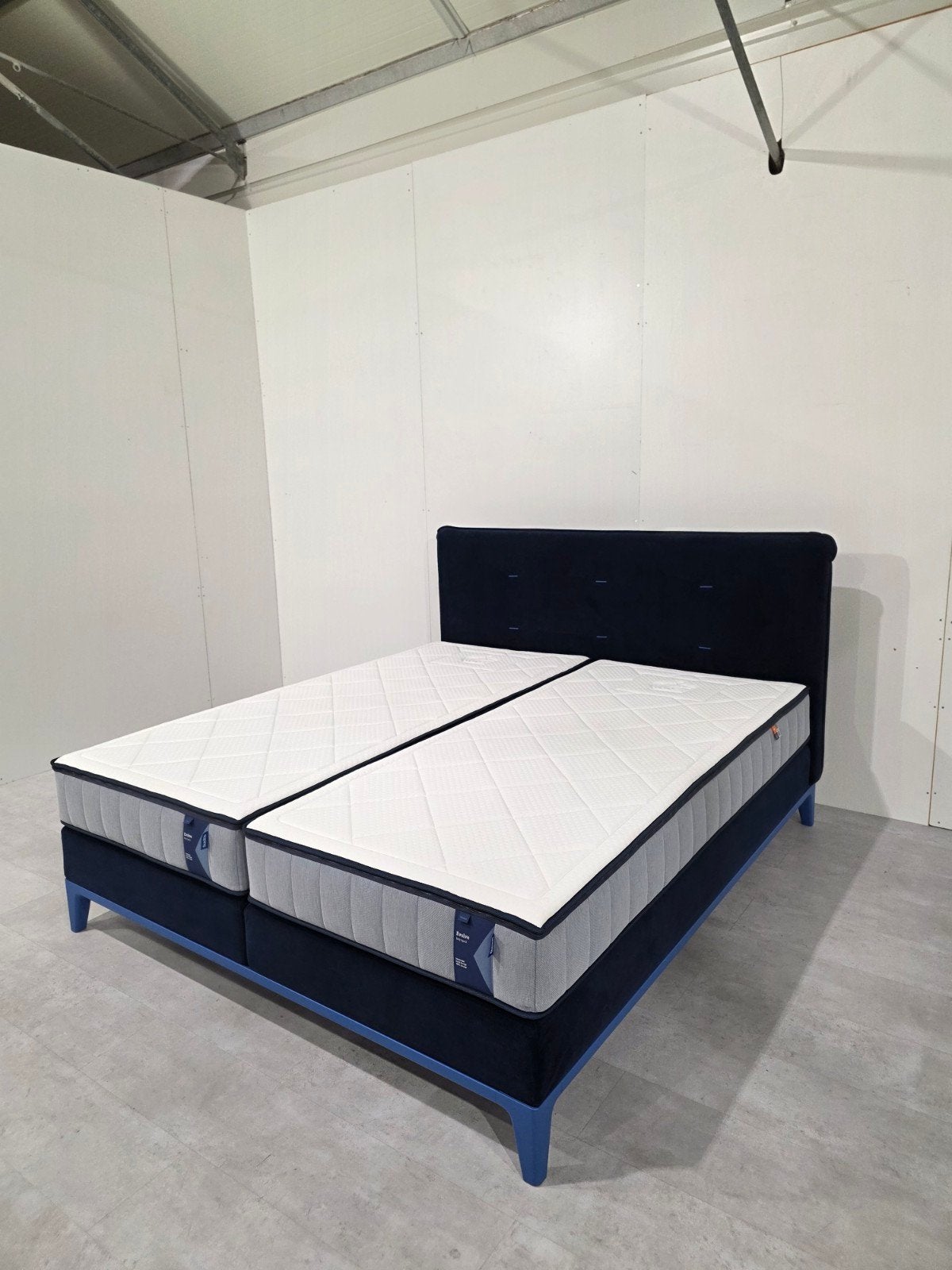 Showroom Auping Criade Boxspring 180x200 + Evolve Matrassen, Tweepersoons, Ophalen of Verzenden, Zo goed als nieuw, 180 cm