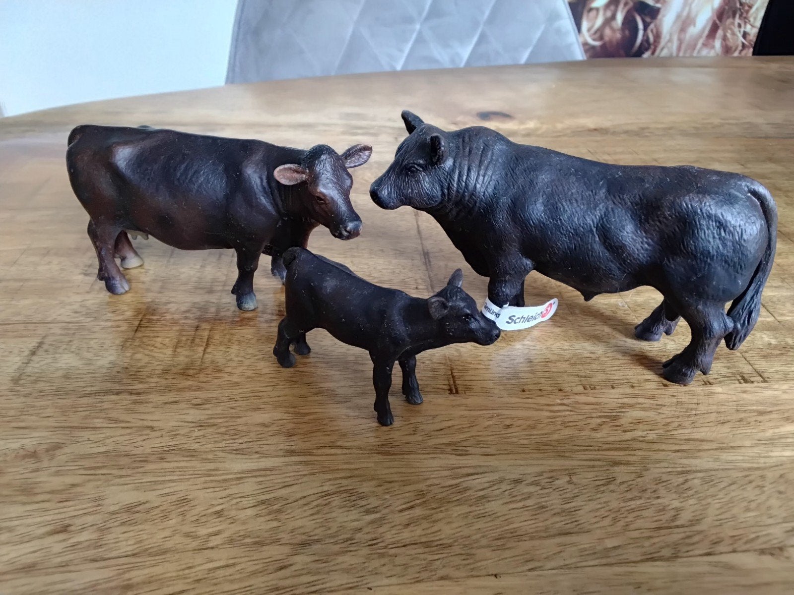 Schleich Angus koe, stier en kalf., Ophalen of Verzenden, Zo goed als nieuw, Paard, Beeldje of Figuurtje