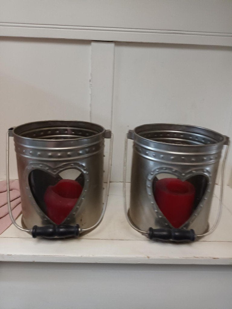 2 grote windlichten, lantaarns, Windlicht, Gebruikt, Ophalen of Verzenden, Metaal