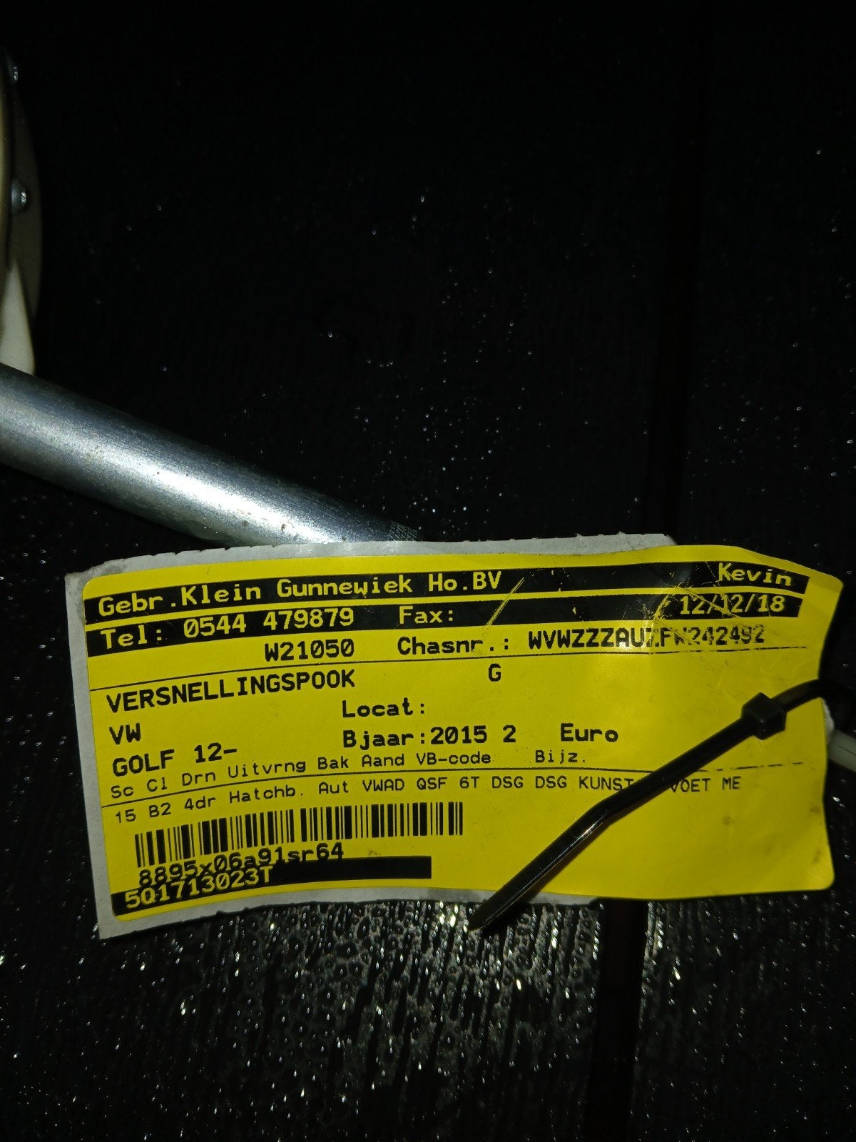 VW Golf 12- DSG Versnellingspook - 2015, Ophalen of Verzenden, Gebruikt, Volkswagen
