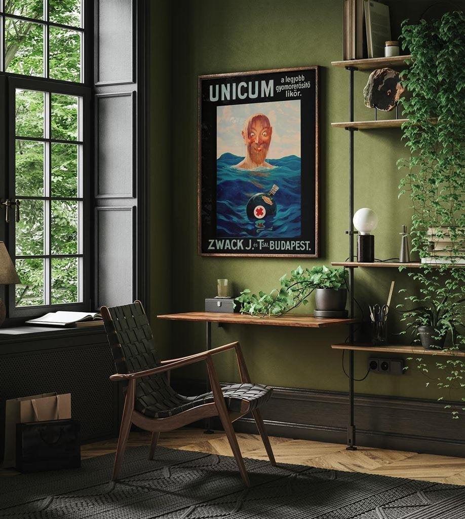 Unicum Zwack Poster Print Hongarije Likeur, Verzenden, Nieuw, Reclamebord