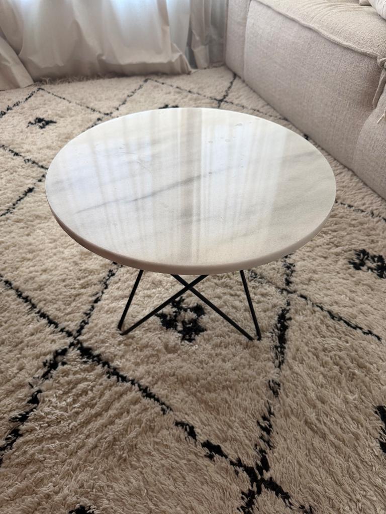 Bijzettafel, Ophalen, Minder dan 55 cm, Rond, Zo goed als nieuw