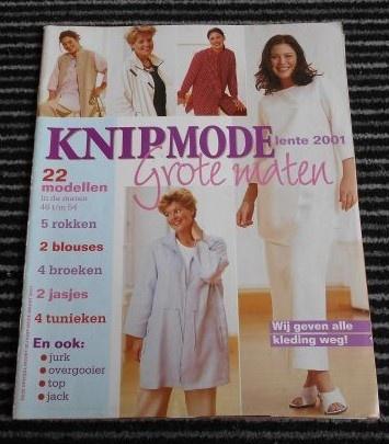 Knipmode Grote maten Lente 2001 maat 46 t/m 54 XL, Verzenden, Zo goed als nieuw, Vrouw, Knipmode