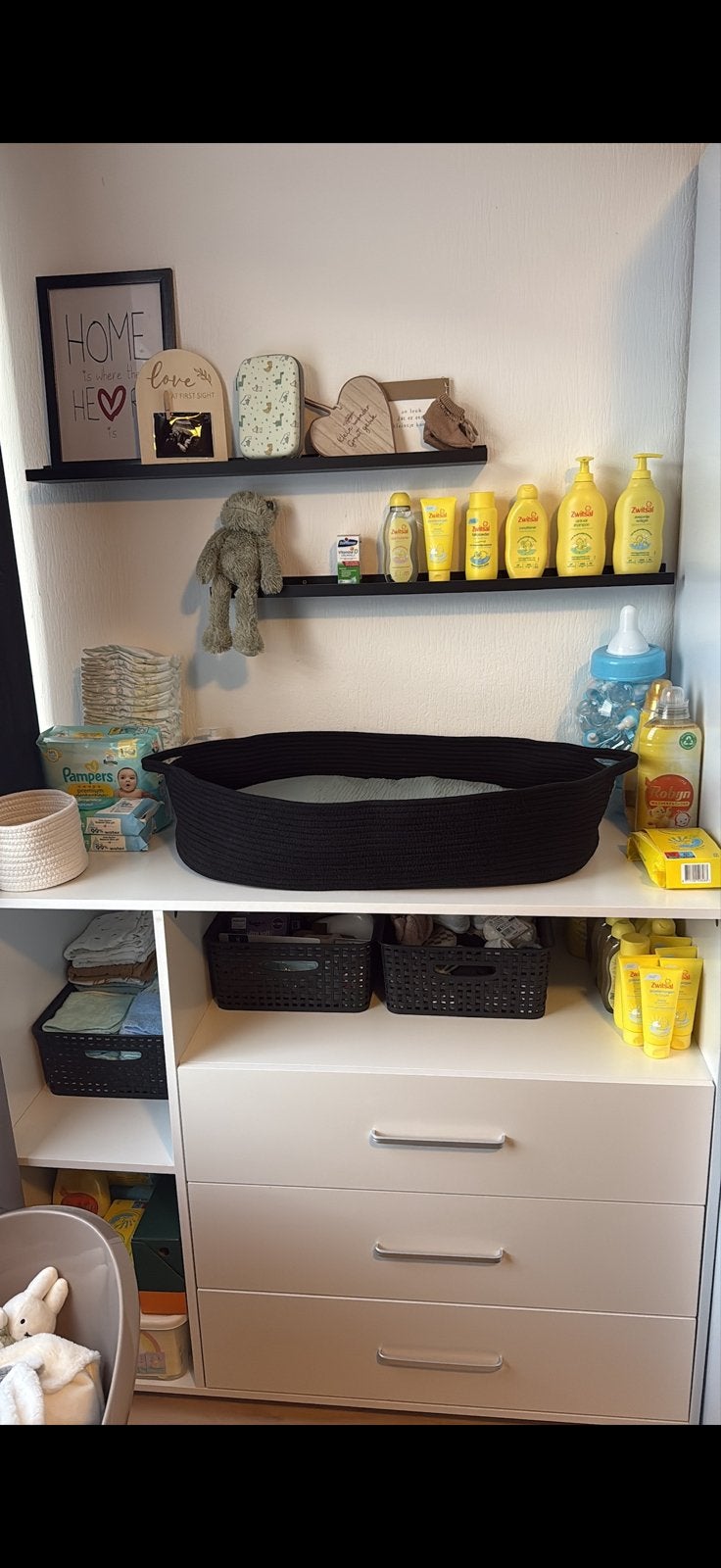 Commode met plankjes, verschoonmand en matrasje, Ophalen, Gebruikt, 50 tot 70 cm, 75 tot 100 cm
