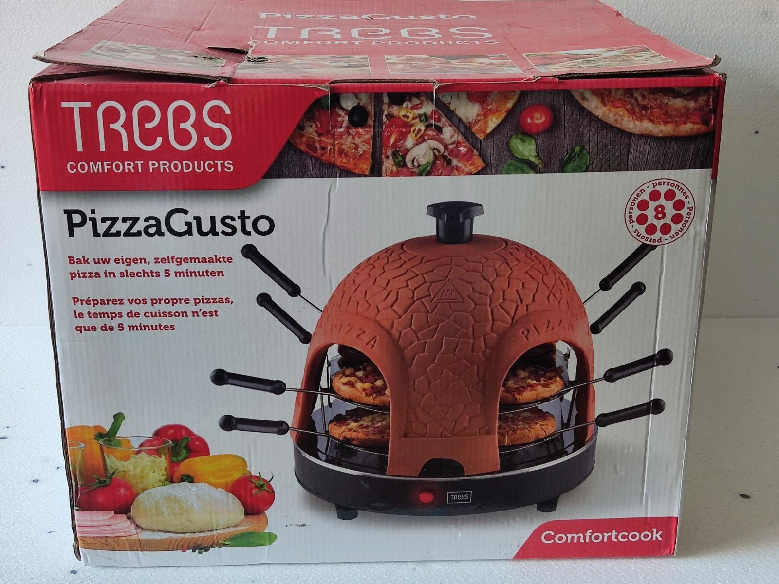 Trebs PizzaGusto elektrische Pizzaoven voor 8 personen, Ophalen, Minder dan 45 cm, Overige merken, Minder dan 45 cm