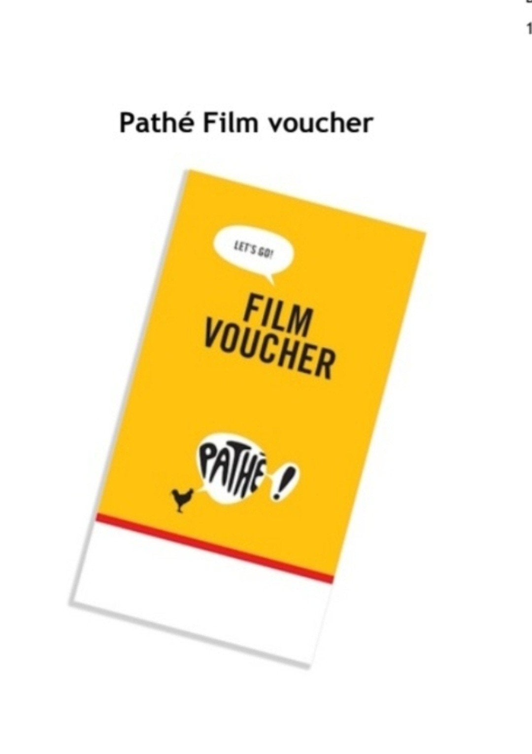 2 pathe film voucher, Tickets en Kaartjes, Filmkaartjes, Twee personen, Vrijkaartje alle films