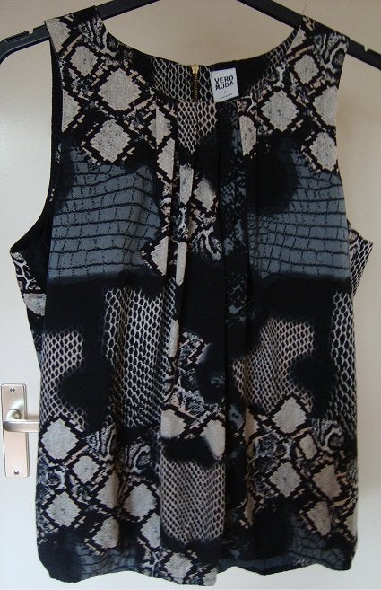 Vero Moda top zonder mouw blauw met dessin, Blauw, Vero Moda, Maat 46/48 (XL) of groter, Ophalen of Verzenden