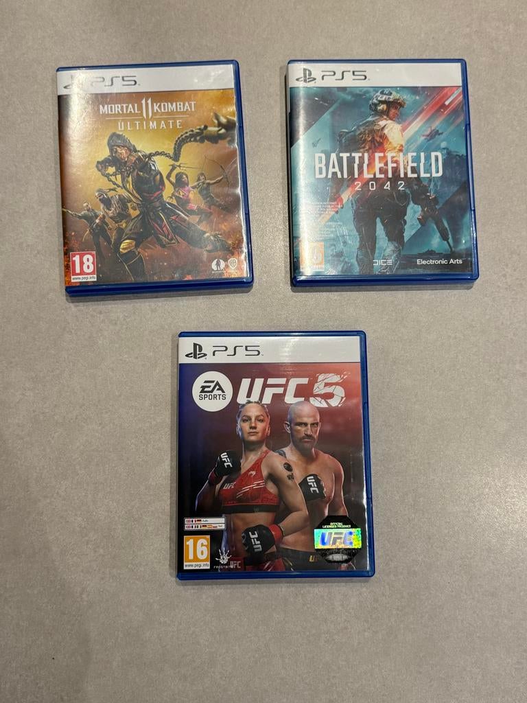 PS5 games: Mortal Kombat 11, Battlefield 2042, UFC 5, Ophalen of Verzenden, Gebruikt