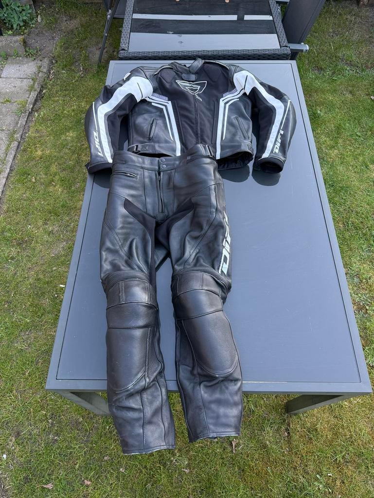 Difi Leren Motorpak (Jas en Broek), Motoren, Kleding | Motorkleding, Ophalen, Tweedehands, Heren, Jas | leer