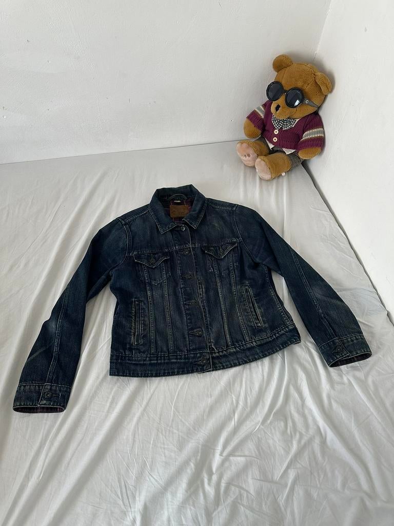 Levi’s “original rivited” denim jacket, Ophalen of Verzenden, Zo goed als nieuw, Maat 42/44 (L), Blauw